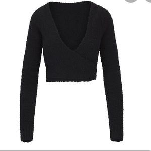 Skims Cozy Knit Wrap Top